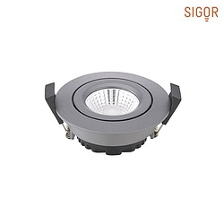 Luce da incasso DILED 68 girevole, Dim-To-Warm IP30, antracite dimmerabile 6W 360lm 2100-2700K 36 36 CRI 95