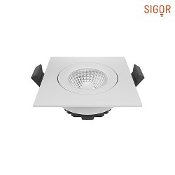 Lumire encastre DILED angulaire IP20, blanche gradable 6W 380lm 3000K 36 36 CRI 95