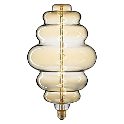 LED Deko Wendelfilament GIANTLAMPE NEST GOLD, 230V,  20cm / L 30.8cm, E27, 6W 2100K 320lm 360, CRI 90, dimmbar, Gold / Klar