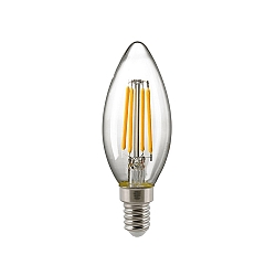 LED Filamentlampe KERZE, 230V,  3.5cm / L 9.7cm, E14, 2.5W 2700K 250lm 300, klar