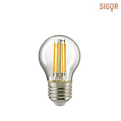 LED Filament light bulb DROP, 230V,  4.5cm / L 7.8cm, E27, 4.5W 2700K 470lm 300, dimmable, clear