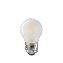 LED Filamentlampe KUGEL, 230V,  4.5cm / L 7.8cm, E27, 4.5W 2700K 470lm 300, dimmbar, matt