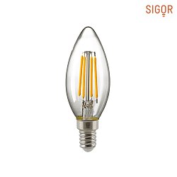 LED Filament Candle lamp, E14, 5W 2700K 630lm 2700K, dimmable, clear