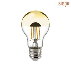 LED Top mirrored lamp NORMALE, 7W, E27, 680lm, 2700K, dimmable, gold