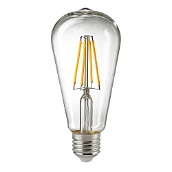 LED Filamentlampe RUSTIKA, E27, 2700-2200K, 806lm, DTW, klar