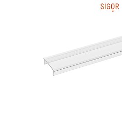 Cover for Recessed profile 12 / Surface profile 12 / Surface profile FLAT 12 / Wall recessed profile 14, flush, length 100cm