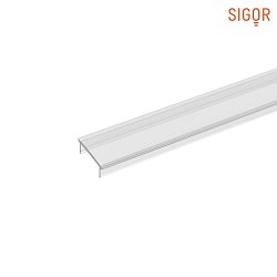 Cover for Recessed profile FLAT / Wall profile UP OR DOWN 12 / UP & DOWN 12 / Recessed profile FLAT, flush, length 100cm, clear