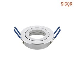 Lumire encastre RING rond, pivotant GU 5,3, aluminium bross gradable