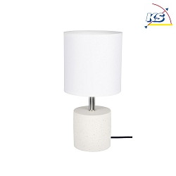 Table luminaire STRONG ROUND, E27, white shade, base white