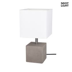 Lampe de table STRONG SQUARE   E27 IP20, gris, noir , blanche