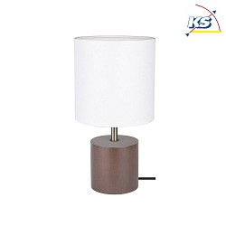 Lampe de table TRONGO ROUND   rond E27 IP20, noir , noisette, blanche