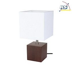 Lampe de table TRONGO SQUARE   angulaire E27 IP20, noir , noisette, blanche