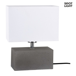 Lampe de table STRONG DOUBLE   E27 IP20, chrome, gris, blanche 