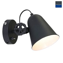 Lampada da parete DOLPHIN con interruttore, regolabile E27 IP20, Nero 