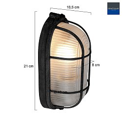 Plafoniera LISANNE 1-Lampadina E27 IP20, nero dimmerabile