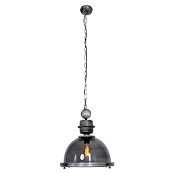 Luminaire  suspension BIKKEL -  45CM  1 flamme, mdium E27 IP20, couleurs fume, transparent gradable