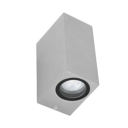 Auenwandleuchte LOGAN, IP44, Up/Down, Eckig, inkl. 2x GU10 LED 4W 2700K 345lm (schaltbar)