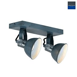 Lampada da parete e soffitto BROOKLYN 2-Lampadine, regolabile GU10 IP20, grigio calcestruzzo dimmerabile