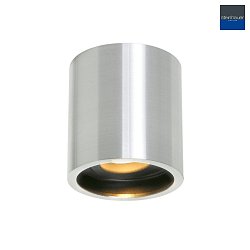 Downlight PLITE SPOT cilindrico, rigido, versione a montaggio superficiale GU10 IP20, Acciaio spazzolato dimmerabile