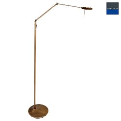 LED Stehleuchte ZODIAC, mit Gelenkarm, 6W 2700K 700lm, CRi >90, mit Touch-Dimmer, bronze