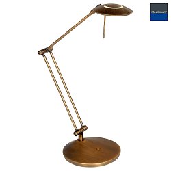 LED Tischleuchte ZODIAC, mit Gelenkarm, 6W 2700K 700lm, CRi >90, mit Touch-Dimmer, bronze