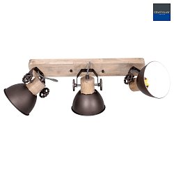 Plafoniera GEARWOOD 3-Lampadine, regolabile E27 IP20, antracite, Opaco dimmerabile