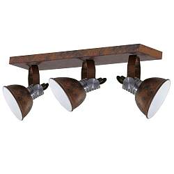 Spot BROOKLYN 3-Lampadine GU10 IP20, Marrone, Bianco dimmerabile