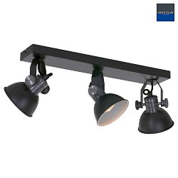 Plafoniera BROOKLYN 3-Lampadine, Dim-To-Warm GU10 IP20, Nero opaco dimmerabile