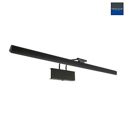 Lampada da parete LITHO 60 lang, CCT Switch, con spina, inclinabile, con dimmer a sfioramento IP20, Nero opaco dimmerabile