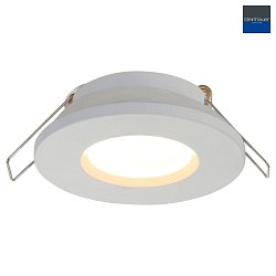 recessed luminaire PLITE SPOT round, rigid, with open cable GU10 IP44, white matt dimmable