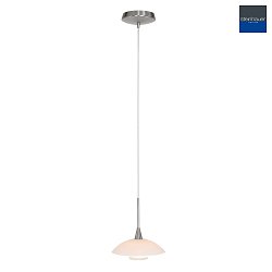 pendant luminaire TALLERKEN 1 flame G9 IP20, steel brushed dimmable