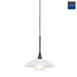 pendant luminaire TALLERKEN 1 flame G9 IP20, black matt dimmable