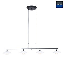 pendant luminaire TALLERKEN 4 flames, with switch, adjustable G9 IP20, black matt dimmable