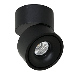 ceiling luminaire FEZ 1 flame, round, swivelling, rotatable, set back IP20, black matt dimmable