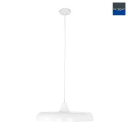 pendant luminaire KRISIP down, 1 flame, flat E27 IP20, white matt dimmable