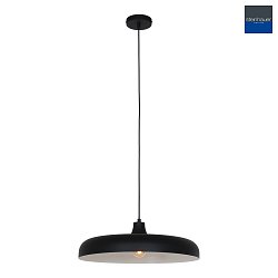 pendant luminaire KRISIP down, 1 flame, flat E27 IP20, black matt dimmable
