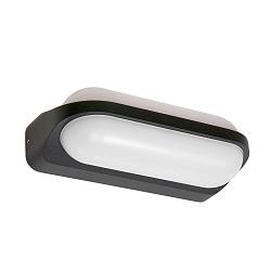 LED Auenwandleuchte SIARGAO, IP65, Up/Down, 7W 2700K 410lm, schwarz matt / Glas opalwei