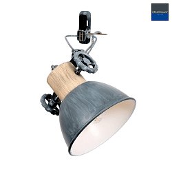 Luminaire mural GEARWOOD avec interrupteur, rglable E27 IP20, gris, mat 