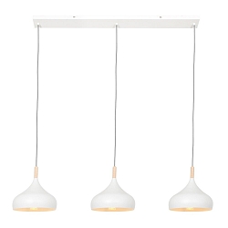 pendant luminaire BJORR 3 flames E27 IP20, white matt dimmable