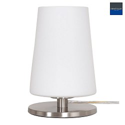 Lampada da tavolo ANCILLA 1-Lampadina, breve, con funzione di commutazione, conico E27 IP20, Acciaio spazzolato dimmerabile