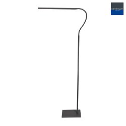 LED Stehleuchte / Leseleuchtee SERPENT, 6W 2700lm 600lm, mit gummiertem Flexarm + Push-Dimmer, schwarz matt