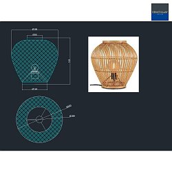 Lampada da tavolo MAZE con interruttore E27 IP20