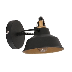 wall luminaire NOV 1 flame, with switch, adjustable E27 IP20, black matt dimmable