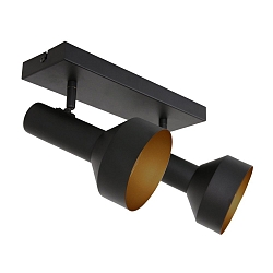 wall and ceiling luminaire BUNDLE 2 flames, adjustable E27 IP20, black matt dimmable