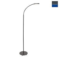 Lampadaire PLATU avec bras flexible, avec variateur tactile IP20, noir mat gradable