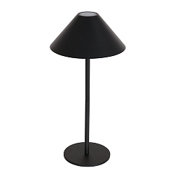 Lampe de table ANCILLA haut bas, avec connexion USB, avec batterie, avec variateur tactile IP54, noir mat gradable