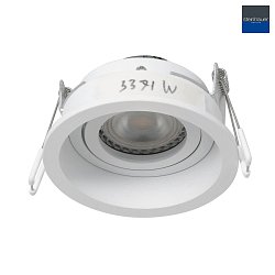 recessed luminaire PLITE SPOT round, rigid, set back GU10 IP20, white matt dimmable