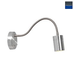 LED Wandleuchte UPROUND, 1-flammig, GU10, 4,9W, 2700K, IP20, stahl