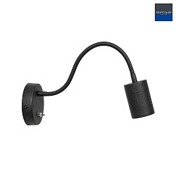 LED Wandleuchte UPROUND, 1-flammig, GU10, 4,9W, 2700K, IP20, schwarz