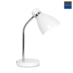 Lampe de table SPRING inclinable E27 IP20, blanche 